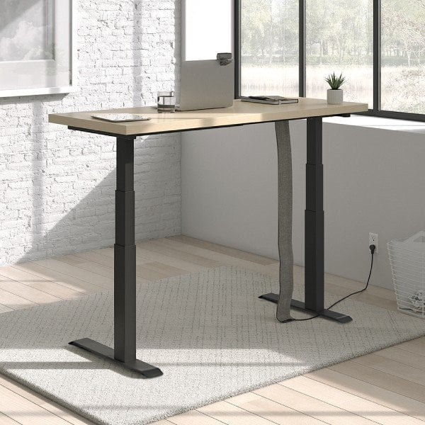 Swift 3 - Height Adjustable Desk - Sahara Surface - Black Base