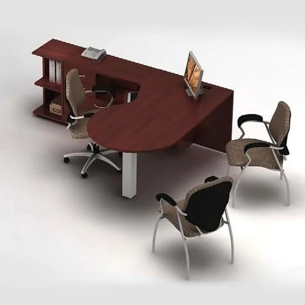 Global Zira ZL-26 - Bureau ordinateur avec rangement - Application côté gauche