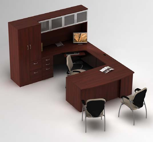 Global Office Executive Desk ZIRA - Computer Desk Suite ZL-6 - Left hand side application